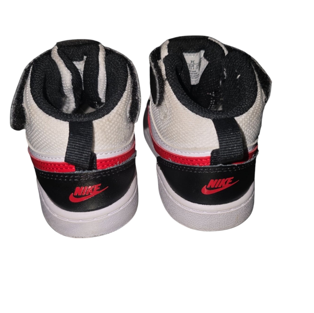 Nike Court Borough Mid 2 'White University Red - Picture 3 of 4